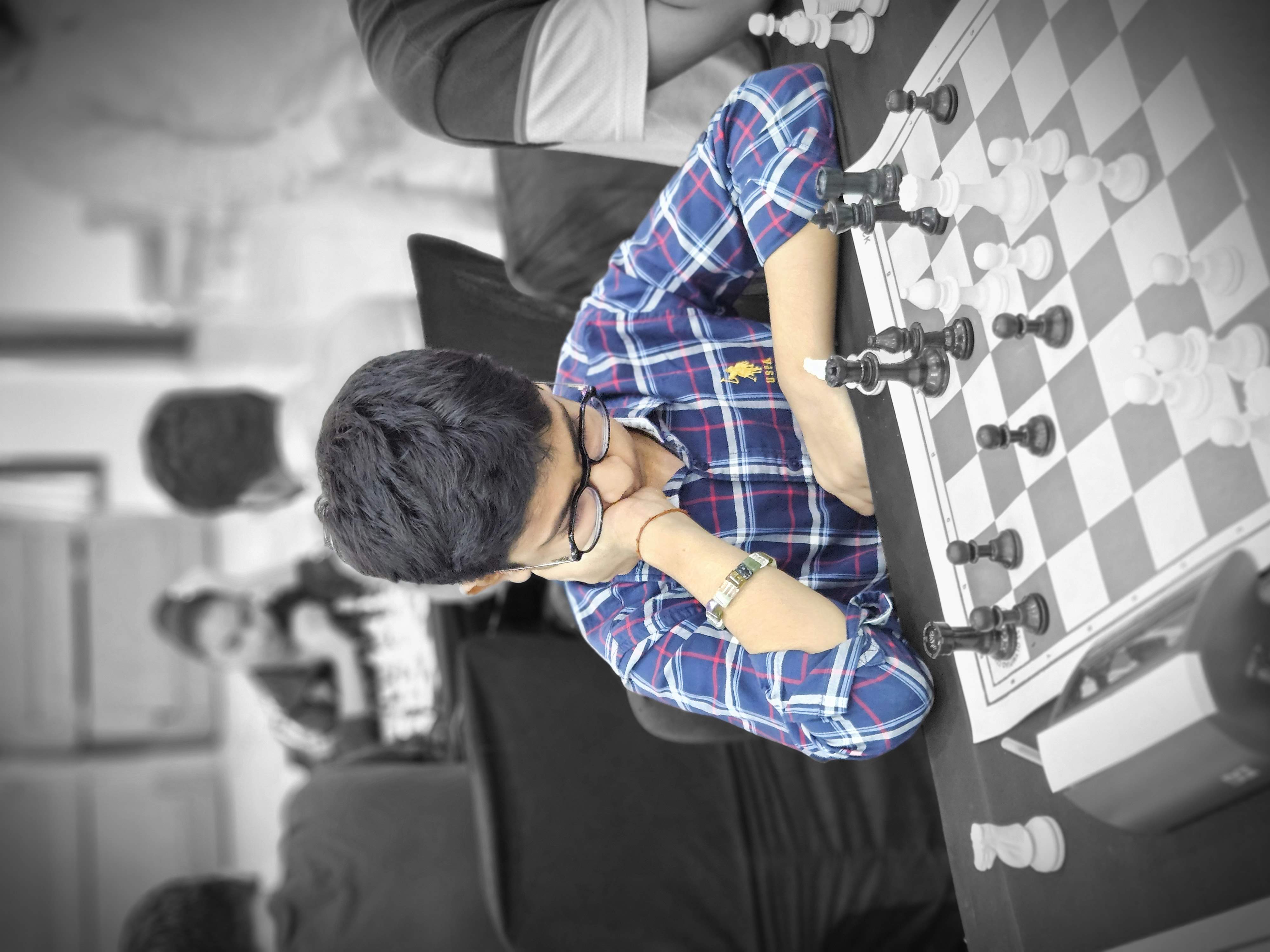 Child playing chess online